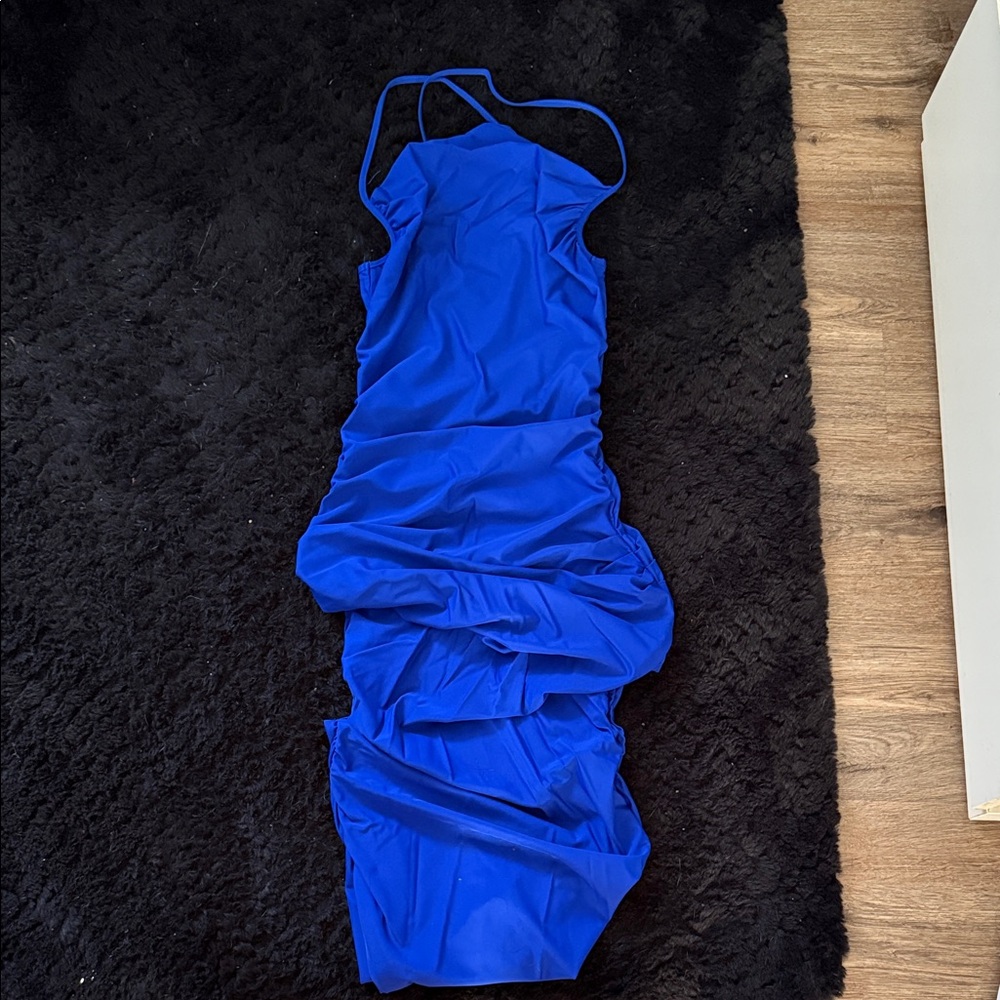 SHEIN Royal Blue Ruched Dress